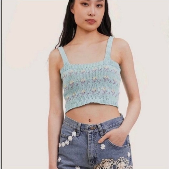 TACH Clothing Mayra Crop Knit Tank Top SMALL NEW - Picture 1 of 5